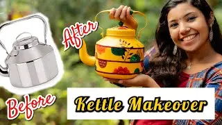 New Makeover Video | Kettle Painting | Yellow | Abstract | Acrylic | Home Decor | Easy DIY