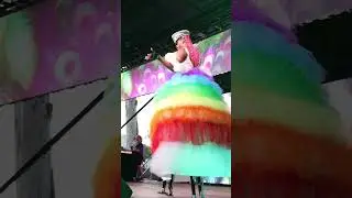 A performance for the Girls Gays Thems and Theys on stilts💕🌈#RealXman #JoinTheParty #LGBTQ #Pride