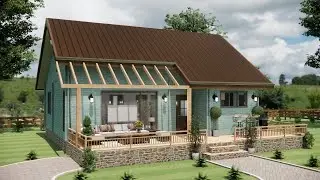 110 sqm 2 Bedroom Cottage House | Modern Rustic Home Design with Cozy Warm Interiors