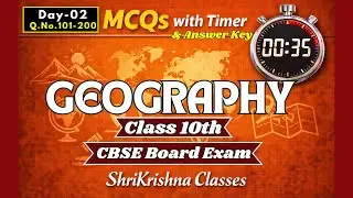 10th Geography MCQs Board Exam Practice Questions | Q.No. 101&ndash;200 | Day-02 @skc-1M