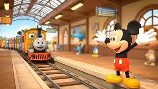 Mickey Mouse Train Adventure 🚂  Learn ABCs, Numbers & Colors  #kidslearning #Learning #fun #toddlers