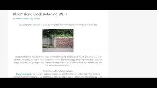 Bloomsburg Block Retaining Wall Contractors - PA Elite Construction Services