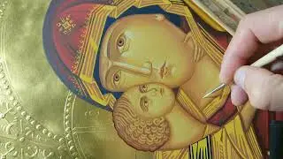 The process of drawing an icon #iconpainting #byzantineart #eggtempera