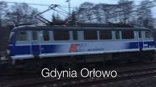 Gdynia Orłowo linia kolejowa przejazd lokomotywa EP07-1040 🚊 [02.01.2018]