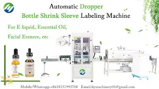 Automatic Dropper Bottle Shrink Sleeve Labeling Machine.