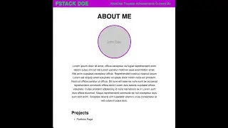 SImple Portfolio Project Using HTML & CSS