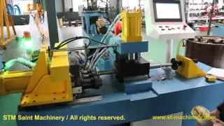 STM tube end forming machine, tube end reduction, swaging and reducing machine