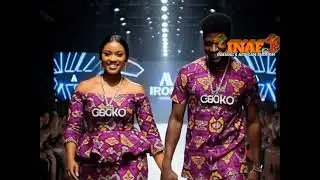 GBOKO Fashion против Makurdi Fashion: сочетание современной ткани анкара с полосками, характерным...