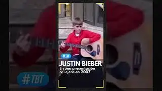 Justin Bieber en una presentación callejera en agosto de 2007 en Stratford, Canadá. #justinbieber