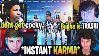 CLIX & BUGHA Get *INSTANT KARMA* after BEING TOXIC vs UNKNOWN & BENJY! (Fortnite)