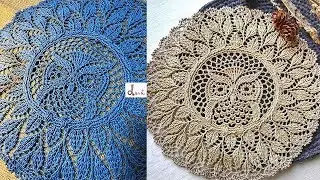 How to crochet Owl doily/dream catcher tutorial Part 4/7