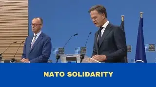 German Chancellor Friedrich Merz and NATO Secretary General Mark Rutte Hold Joint Press Conference.