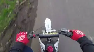 falling off the super mini 110cc pitbike