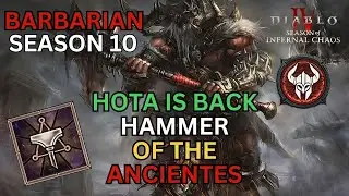 HotA is back ⚔️ Hammer Of The Ancients Meta Build Barbarian Diablo 4 Season 10 #barbarian  #diablo4