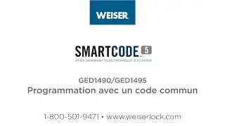 Weiser SmartCode 5 P&ecirc;ne dormant &eacute;lectronique &agrave; clavier : Programmation avec un code commun