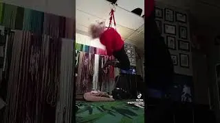 A funny glow 🔥 side suspension - Today's shibari practice #suspension #shibari #selfsuspension