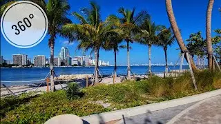 360&deg; Hobie Island Northern Beach Park , Winter Cycling Virtual Travel Tour , Miami FL December 2025