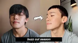 mens self care day: buzzing my head with korean down perm