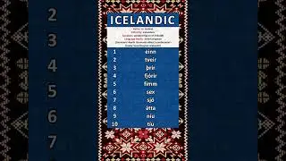NUMBERS IN THE ICELANDIC LANGUAGE