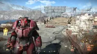 Fallout 4 X-01 Power Armor with red flames paint job