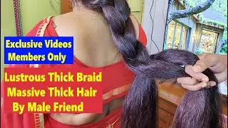 Lustrous Thick Hair Braid Making By Man | Teaser | Full Video for YouTube Join Members