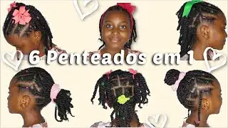 6 penteados em 1 | Penteado infantil | Penteado para criança de cabelo crespo tipo 4C | Ira e Ariel