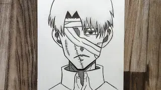 How to draw Levi from Attack on Titan Step by step | Easy anime drawing tutorial