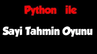 Python İle Basit Sayı Tahmin Oyunu
