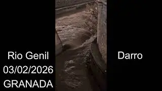 Rio Genil a su paso por Granada hoy 3 de Febrero 2026