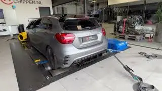 Mercedes Benz A45 AMG W176 stage 2 tuning decat downpipe and BMC sports air filter.