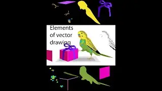 Layers of vector drawing - process #shorts