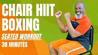 38-Minute Seated Chair HIIT Boxing Workout | Low Impact