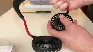 Neck fan unboxing and test. Second Florida purchase for Disney and Universal Parks.