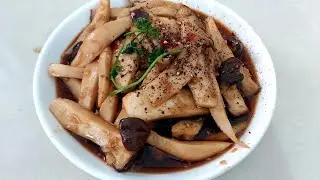 Nấm đùi gà kho tiêu || Thành Minh Vlogs