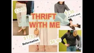 Thrift With Me+Try On | Thrifting Trendy Reformation, Brandy Melville, and Everlane Dupes