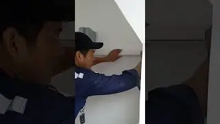 pemasangan kabel duct untuk pipa AC | supaya terlihat rapih