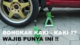 TEKIRO versi MURAH !! Review & Cara Pasang Dongkrak Hidrolik dan Jackstand Mobil Strong Main