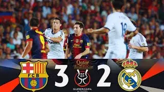 Barcelona 3 x 2 Real Madrid| Supercopa de Espa&ntilde;a Final 1st Leg ● 2012/13| Extended Highlights HD