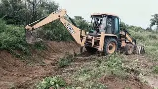 Jcb 3dx eco pond cutting mud with forest cleaning work viral #jcb #irfanjcb3dx
