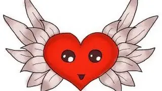 How to daw a Chibi Valentine Heart