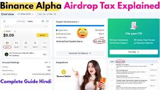 Binance Alpha Airdrop Tax Explained in India | Airdrop Income 30% Flat Tax Or Free ?