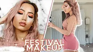 FESTIVAL MAKEUP TUTORIAL | MONOCHROME AND GLITTER