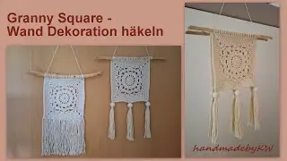 Granny Square - Wand Dekoration häkeln