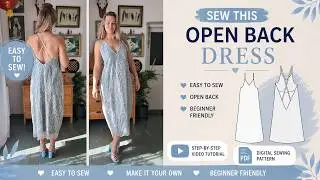 How to Sew a Flowy Maxi Dress | Easy PDF Sewing Pattern Tutorial, dress with lining💃