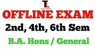 Offline Exam | 2nd, 4th, 6th Sem | B.A. (Hons/General)
