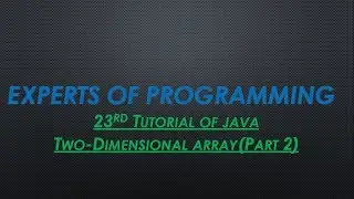 JAVA Programming Tutorials in Urdu/Hindi (23rd Tutorial) Two dimensional array in JAVA (Part 2)