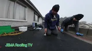 SBS self aghering cap sheet installation