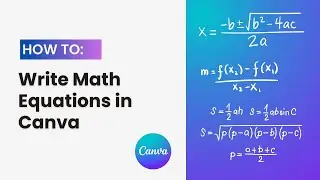 How to Write Math Equations in Canva | Math Equation Typing