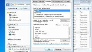 Windows 7: Zugriffsrechte f&uuml;r Verzeichnisse