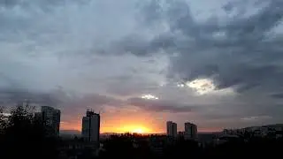 Sunrise over Sofia, Bulgaria...
